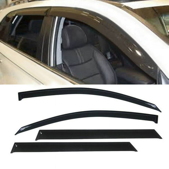 Tuqiang For 2011-2015 Kia Sorento Tape On Wind Sun Rain Window Visor Guard Defector Black 4PCS