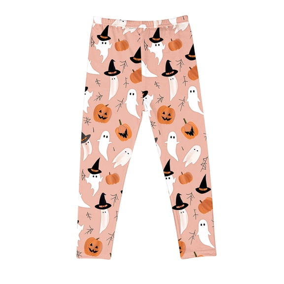 Girl's Flare Leggings with Pockets Leggings for Girls Soft Comfortable Leggings for Kids In 3-8 Years Ankle Length Girls Printed Leggings Multicolor 5 Years