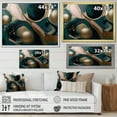 thumbnail image 4 of Designart "Harmony in Abstract Liquid Ink Gold and Green" Abstract Framed Wall Art Decor - Modern Gold Abstract Liquid Ink Hallway Framed Wall Art Decor, 4 of 6