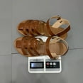 thumbnail image 5 of Women's Rome Gladiators Sandals Fisherman Strappy Sandals Two Ankle Buckle Flats Comfy Walking Travel Summer Shoes, 5 of 9