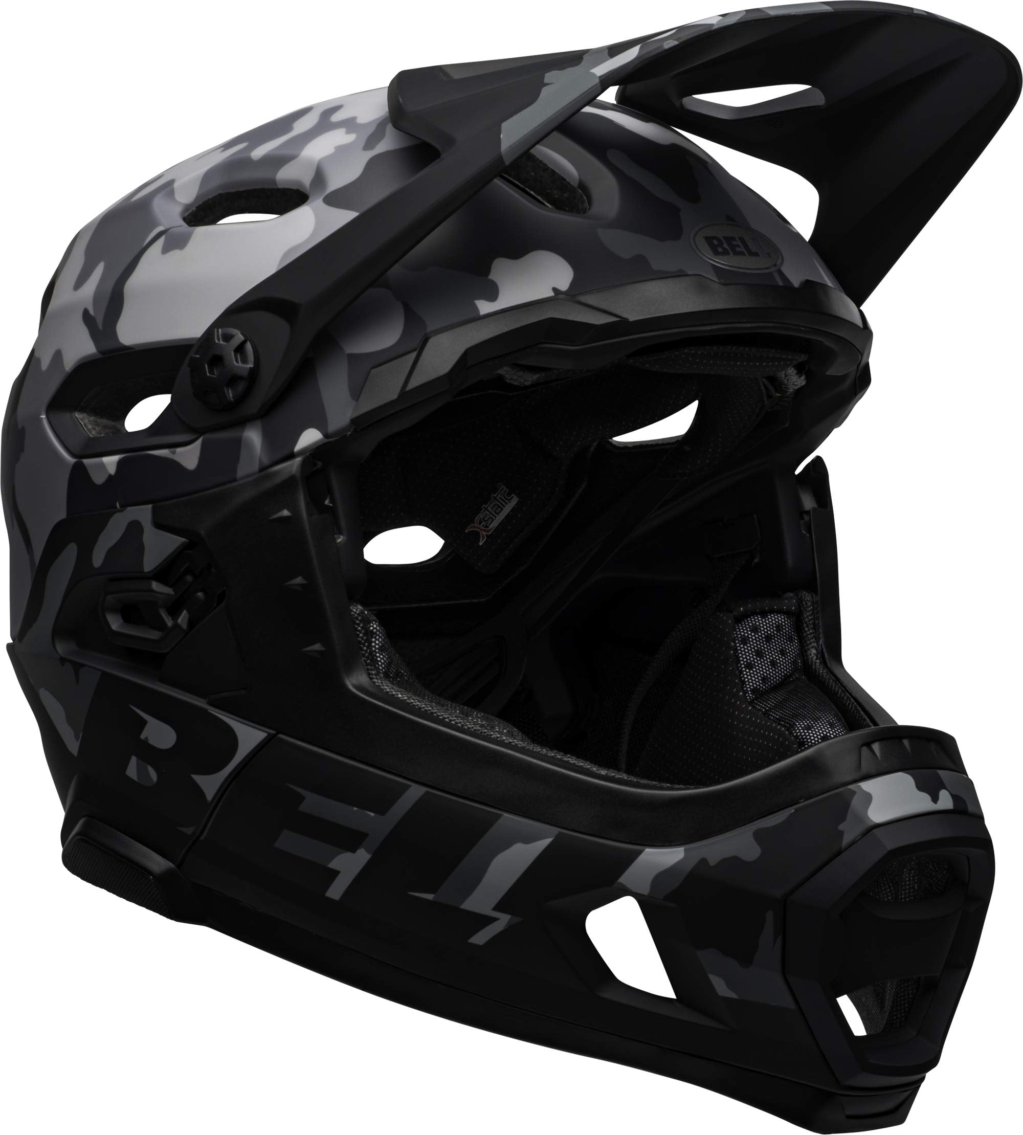 BELL Super DH MIPS Adult Mountain Bike Helmet - Matte/Gloss Black Camo (2021), Small (52-56 cm)