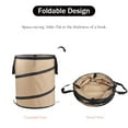 thumbnail image 5 of Camping Trash Can Collapsible: Pop up Trash Can, 10 Gallon Collapsible Yard Waste Bag/Leaf Bin, with Clips to Hold Garbage Bag in Place, for Garden, Lawn, Picnicking, Parties, Travel (Brown), 5 of 8