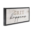 thumbnail image 4 of Stupell Industries Grit Happens Motivational Text & Numbers Painting Black Floater Framed Canvas Art Print Wall Art, 31 x 14, 4 of 10
