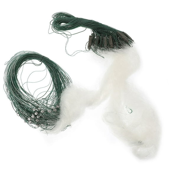 Raindrops White Fishing Gill Net for Outdoor Use Made of Fabric Durable and Lightweight 70 Characters
