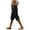 Black-1, variant on Linen Capri Pants for Women Cotton Linen Knee Length Summer Bermuda Shorts Straight Leg Loose Fit Beach Loungewear