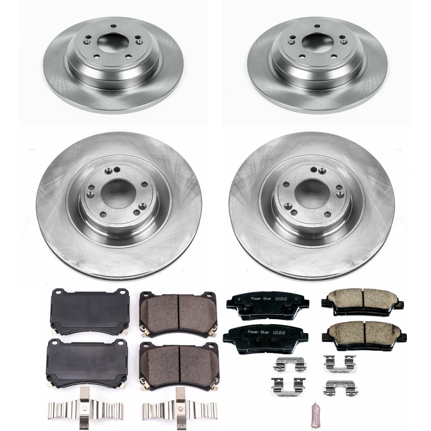 PowerStop Front and Rear Stock Replacement Brake Pad and Rotor Kit Fits: HYUNDAI Select Models KOE5929