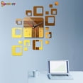 thumbnail image 3 of Spencer Modern DIY 3D Frameless Large Wall Clock Combination Mirror Surface Sticker Art Design Home Decor "Gold", 3 of 8