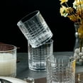 thumbnail image 6 of Lorren Home Trends 11 Ounce Double Old Fashion Drinking Glass-Textured Cut Glass, Set of 6, 6 of 6