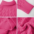 thumbnail image 5 of Mercatoo Cable Knit Turtleneck Sweater for Girls Long Sleeve Comfy Solid Pullover Shirt Kids Fall Winter Warm Soft Tops, 5 of 7