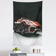 thumbnail image 1 of Cars Tapestry, Automotive Industry Theme Powerful Engine Fast Technology Prestige Performance, Fabric Wall Hanging Decor for Bedroom Living Room Dorm, 5 Sizes, Red Black White, by Ambesonne, 1 of 1
