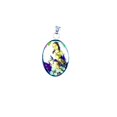 thumbnail image 2 of Our Lady of Hope Small Oval Pendant w/ Pressed Flowers 18-inch, 2 of 4