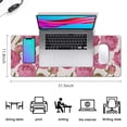 thumbnail image 5 of Long Mouse Pads for Desk,Pioneer Flower Floral Print Pattern Desk Mats on Top Of Desks, Desk Mouse Pad Extra Large with 3mm Non-Slip Base and Stitched Edge for Gaming,Office,Work,Home 31.5"x11.8", 5 of 6