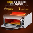 thumbnail image 4 of QinaQin Horno eléctrico para pizza de mostrador de 16 pulgadas con piedra, calor superior e inferior ajustable, temporizador e iluminación interior, 4 of 7