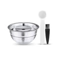 thumbnail image 1 of Silver Without Powder Tamper Stainless Steel Fillable Coffee Capsules Reusable Coffee Capsules Cup Filter Set Compatible With Nespresso Vertuo Capsule, 1 of 5