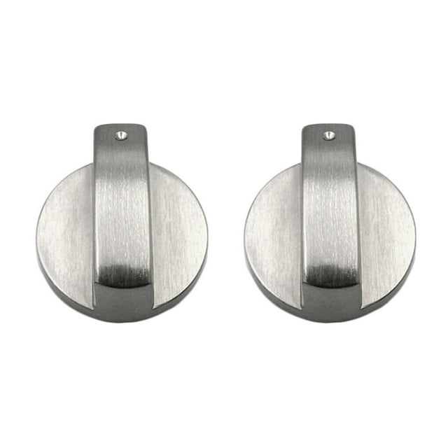 2PCS Rotary Switches Round Knob Stove Burner metal fire switch Oven Kitchen Parts Handles Metal Fire Switch Button, 8mm, Type 1