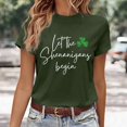 thumbnail image 2 of LUOGENLI T-shirts pour Femmes pour la Saint-Patrick et T-Shirt de Mode Imprimé à Manches Courtes pour Femmes T-shirts pour Femmes T-Shirt Graphique Saint-Patrick Vert Armée TTG, 2 of 5