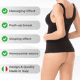 thumbnail image 3 of Farmacell Women's Camisole, Push-up Anti-cellulite Control, Made in Italy, Black, S/M, Cod. 342, 3 of 12