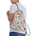 thumbnail image 4 of Yiaed Retro Musi Disco Print Drawstring Bags Drawstring Backpack Bulk String Back Pack Gym Sport Bag-Small, 4 of 5