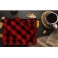 thumbnail image 3 of Urban Villa Cotton Dinner Napkins Set of 12, 20x20 Inche Soft Premium Cotton Napkins, Hotel Quality Highly Absorbent, Reusable & Washable Mitered Corner Table Dinner Napkins - (Red/Black, Checks), 3 of 7