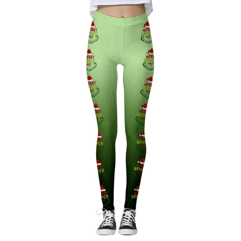 Gotyou Christmas Grinch Yoga Pants for Women Butt Lifting Grinch Christmas Decorations Grinch Gym Leggings the Ugly christmas pajamas Geinch Pants Grinch Clearance L Walmart