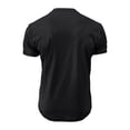 thumbnail image 7 of Mens T Shirts Henley Shirt Henley Neck Short Sleeve Summer Solid Color Slim Fit T-Shirts, 7 of 7