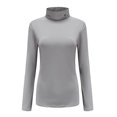 thumbnail image 2 of SSLR Turtleneck Thermal Shirts for Women Long Sleeve Tops Fleece Lined Shirt Mock Neck Base Layer 2 Pack, 2 of 8
