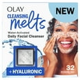 thumbnail image 3 of (2 pack) Olay Cleansing Melts + Retinol Face Cleanser, 32 count, Water-Activated Face Wash Cleans, Tones, and Refreshes Skin, 3 of 25