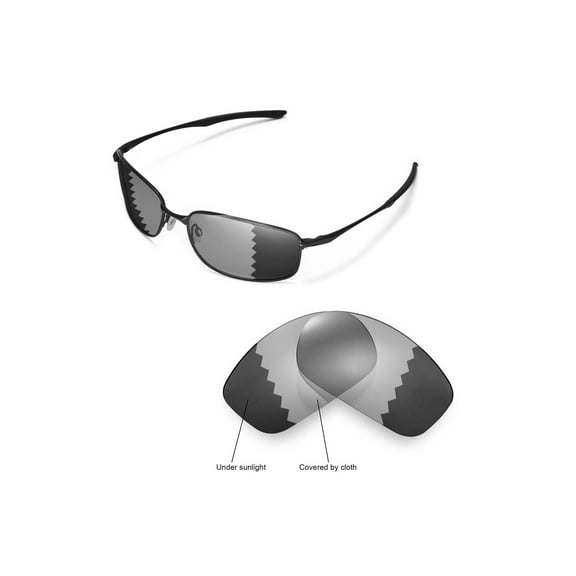 Walleva Transition/Photochromic Polarized Replacement Lenses for Oakley Taper Sunglasses
