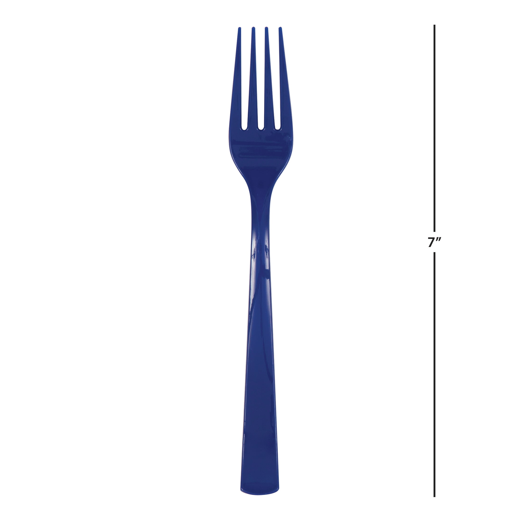 24CT Navy Disposable Plastic Forks by Way To Celebrate