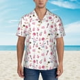 thumbnail image 2 of Gukieu Cute Poodle Dog Print Men's Short-sleeved Shirts, Button-down Lapel Hawaiian Shirts, T-shirts, Beach Vacation Summer Casual Wear,3X-Large, 2 of 7
