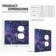 thumbnail image 4 of NICKSUN Galaxy Space Purple Combination Wall Plate, 2 Gang 1 Blank 1 Duplex Outlet Cover Decorative Switch Plate for Office Home Decor, 4.5 x 4.5 Inch, 4 of 7