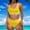 Yellow, variant on ZZwxWA Women's High Waisted Bikini Sets Two Piece Swimsuits for Women Sporty Color Block High Cut Bathing Suits 2025