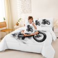 thumbnail image 4 of Manfei Sporty Dirt Bike 7pcs Queen Bedding,Extreme Games Bedding Comforter Set Queen,White,Reversible, 4 of 7