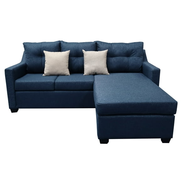 Sala Esquinera El Bazar Store Hermes 225x165 cm, Lado Izquierdo y derecho, Lino nacional Azul marino. EL BAZAR STORE Moderna/ abotonada