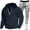 Dark Blue, variant on Mens Tracksuit 2 Piece Set, Hooded Sweatshirt Running Jogging Pants Suits, Winter Outdoor Sports Casual Outfits