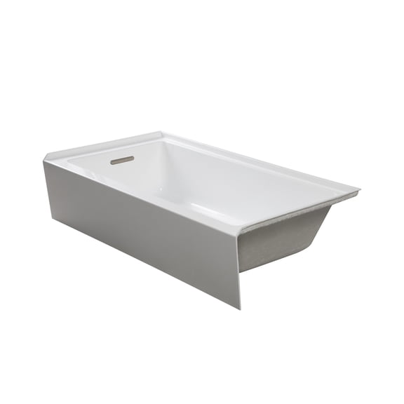 Transolid UATLN603220-L Unity 60" X 32" Three Wall Alcove Acrylic Soaking Tub - White