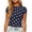 Navy, variant on Womens Tops Round Neck Daily Wear Tight-fitting Short Sleeves,Sizes S-L