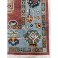 thumbnail image 4 of EORC Rust / SKY BLUE Hand Knotted Wool Traditional Colorful Mahal Classic Rug, 8' x 10, 4 of 8
