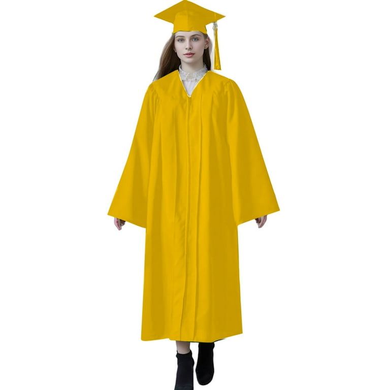 Brilliant Graduation Dresses for College Plus Size 4Xl School Uniforms Dress 2024 Graduation Cap Gown Set with Tassel for High School College Long Sleeve Dress Gold M Walmart