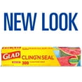 Glad Cling N Seal Plastic Food Wrap, 300 Square Foot Roll