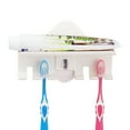 thumbnail image 3 of 2X Toothbrush Holder Wall Mount Magic Sticker Bathroom Family Tooth Brush Set Wall Stand Toothpaste Placed Holder, 3 of 6