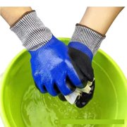 4 Pairs Cut Resistant Protective Work Gloves Cut Liner Palm Dipped PU Safety Work Glove