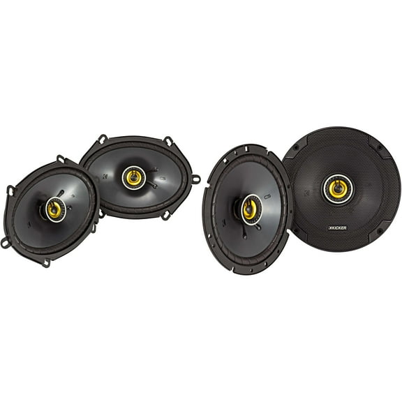 Kicker 46CSC684 CS-Series CSC68 6x8-Inch Coaxial Speakers w/ 46CSC674 6.75" Coaxial Bundle