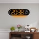 thumbnail image 2 of Gran reloj digital de pared, pantalla LED electrónica con fecha, día, temperatura y humedad, luz nocturna moderna con cambio de color y mando a distancia, 42 x 15 x 4 cm para salón, 2 of 5