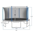 thumbnail image 4 of Trampoline with Enclosure on Clearance, New Upgraded 15-Feet Kids Outdoor Trampoline with Jumping Mat and Spring Cover Padding, Heavy-Duty Round Backyard Bounce Jumper Trampoline for Outdoor, L3768, 4 of 11