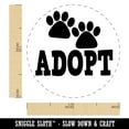 thumbnail image 2 of Adopt Cat Dog Paw Print Self-Inking Rubber Stamp Ink Stamper - Fuchsia Ink - Medium 1 Inch, 2 of 7
