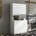 thumbnail image 2 of Cfowner 70" Long Standing Kitchen Cabinet with Top & Bottom Enclosed Cabinet Space, One Drawer, 2 of 9