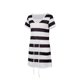 thumbnail image 4 of Txlixc Vestido de bloque de color para mujer, una pieza de manga corta con cuello en V a rayas para adultos con cordón, bolsillo Txlixc  Estilo de ocio, 4 of 9