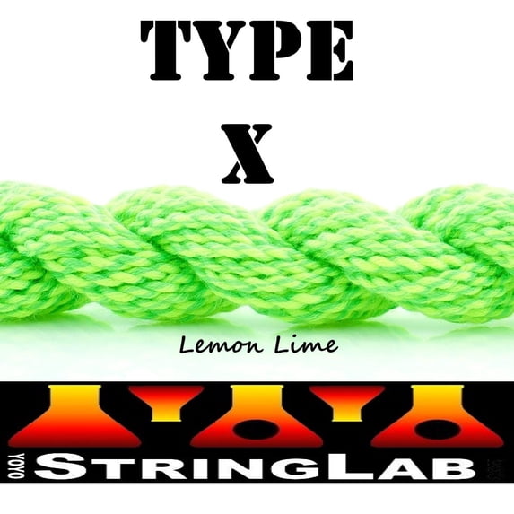 YoYo String Lab Type X - Medium Thick Yo-Yo Strings - 10 pack - Lemon Lime
