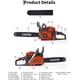 thumbnail image 2 of Historyli Motosierra a gasolina de 43 cc,motor de 2 tiempos con arranque rápido y mango ergonómico antideslizante para un corte eficiente de madera,color naranja, 2 of 8